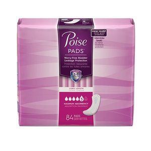 lot 6139 image: Poise Incontinence Pads, Maximum Absorbency, Long, White