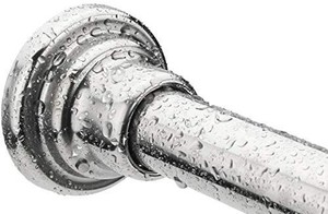 lot 6144 image: AmazerBath Shower Curtain Rod, 304 Stainless Steel Adjustable Spring Tension Curtain Rod, Rust-Resistant Curtain Rod Bathroom Rod, 42-72 Inches