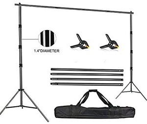 lot 6151 image: FUDESY Photo Video Studio 10 x 10Ft Heavy Duty Adjustable Backdrop Stand,Background Support System for Photography with Carry Bag