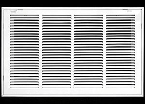 lot 6155 image: 22 X 12 Steel Return Air Filter Grille for 1 Filter - Removable FaceDoor - HVAC Duct Cover - Flat Stamped Face - White