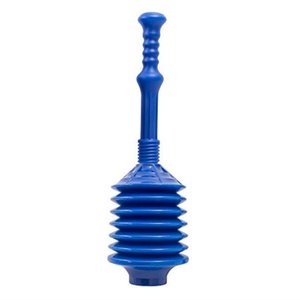 lot 6160 image: professional bellows accordion toilet plunger, high pressure thrust plunge removes heavy duty clogs from clogged bathroom toilets, all purpose commercial power plungers for any bathrooms, blue