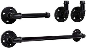 lot 8091 image: Towel Bar & Robe Hook Set