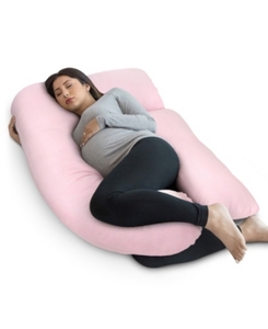 lot 1035 image: Pharmedoc Pregnancy Pillow with Jersey Cover, U Shaped Full Body Pillow