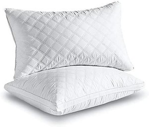lot 6180 image: Sable Pillows for Sleeping 2 Pack King Size Quilted Bed Pillow, Super Soft Plush Fiber Fill, Adjustable Soft, Relief for Neck Pain, 36�� x 20��