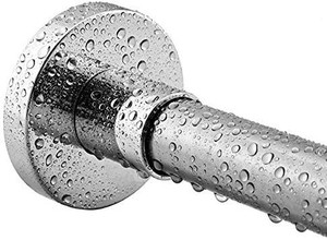 lot 6183 image: BRIOFOX Shower Curtain Rod 43-73 Inches, Never Rust and Non-Slip Spring Tension Rod for Bathroom, Polished 304 Stainless Steel