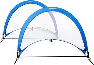 lot 9154 image: AmazonBasics Soccer Training Pop Up Goal Collection