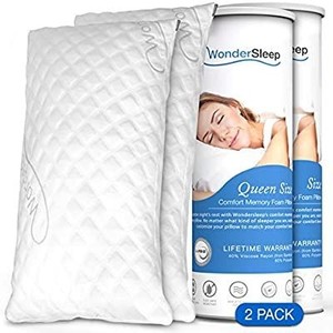 lot 9160 image: WonderSleep Premium Adjustable Loft Queen Size 2-Pack