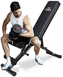 lot 6219 image: FLYBIRD Weight Bench, Adjustable Strength Training Bench for Full Body Workout with Fast Folding-