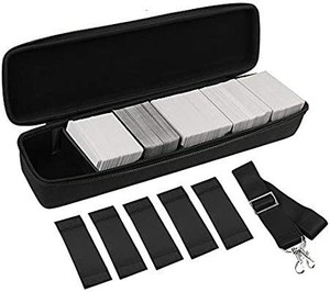 lot 6223 image: COMECASE Card Case Storage Bag Collection, Holds Up to 1500 Cards, Portable Game Card Holder Shoulder Bag Perfect for Cards Against Humanity, Phase 10, PM TCG Cards, Monopoly Deal, Top Trumps etc