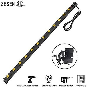 lot 6232 image: 12 Outlet Heavy Duty Workshop Metal Power Strip Surge Protector With 4ft Cord