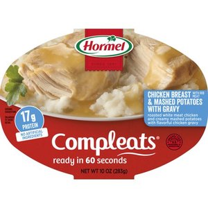 lot 6240 image: CHICKEN BREAST & GRAVY WITH MASHED POTATOES WITH RIB MEAT - Ready in 60 Seconds - 17g of Protein - 1 PACK