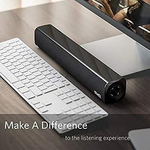 lot 6261 image: Mini Soundbar, PC Sound Bar with 3.5mm AUX Input and Wireless Bluetooth for PC, Tablet, Cellphone, Projector