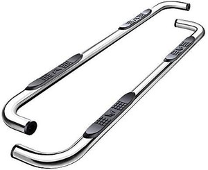 lot 9172 image: MaxMate Custom Fit ExtendedDouble Cab Stainless Steel 3 Side Step Rails Nerf Bars