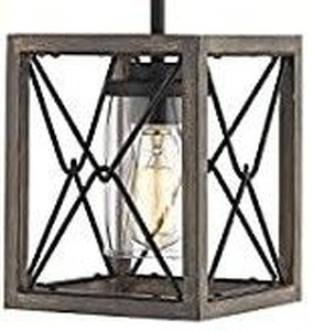 lot 9177 image: Zeyu 1-Light Farmhouse Pendant Light