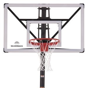 lot 1141 image: Silverback NXT 54 In-Ground Basketball Hoop with Adjustable-Height Backboard and QuickPlay Design