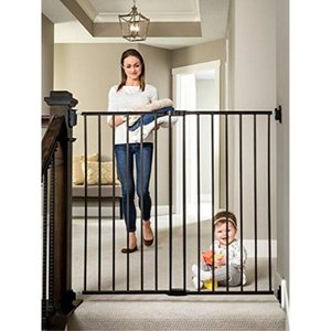 lot 1174 image: Regalo Extra Tall Stairway and Hallway Walk Through Baby Gate, Black