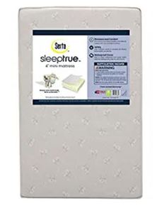 lot 1184 image: Serta Sleeptrue 4 Mini Crib Mattress