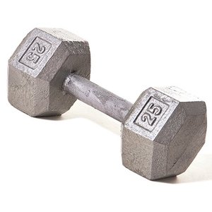 lot 1208 image: Champion Barbell 25 lb Solid Hex Dumbbell