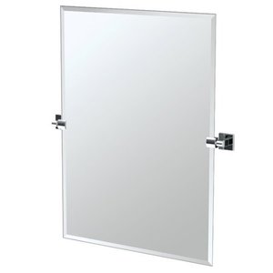 lot 1217 image: Gatco 4079S Elevate Rectangle Mirror, Satin Nickel