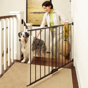 lot 1236 image: Toddleroo by North States Easy Swing and Lock Baby Gate, 28.68-47.85 Wide, Matte Bronze