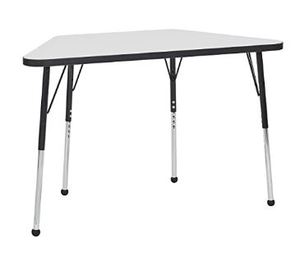 lot 1239 image: Amazon Basics Dry-erase 24 inchx48inch Trapezoid School Activity Table