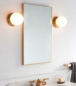 lot 1241 image: TinyTimes 23.631.5 Large Wall Mirror, Rectangular Metal Framed Mirror, Brushed Gold Al-Alloy Thin Frame, Home Decor, Hangs Horizontal or Vertical, for Vanity, Entryways, Bathroom, Bedroom-Gold