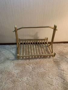 lot 1217 image: Brass magazine rack