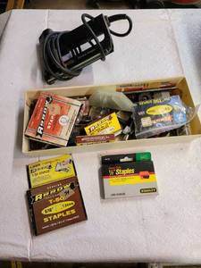 lot 3075 image: Black and Decker electric stapler with staples