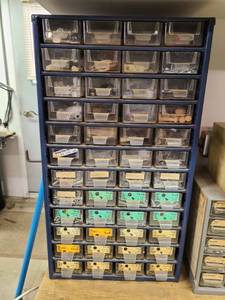 lot 3085 image: Garage organizer with contents