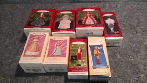 lot 291 image: Collectible Hallmark Keepsake Barbie Ornaments lot of 8