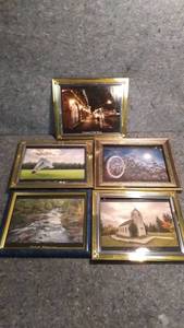 lot 300 image: Framed Photography Prints Lot of 5
