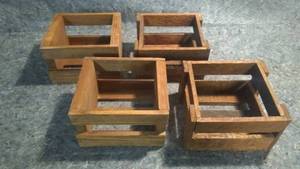 lot 308 image: Four Small Wooden Crafting Boxes or Crates