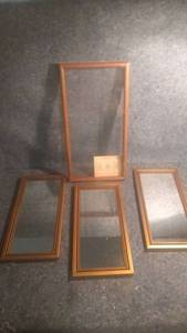 lot 344 image: Oak Picture Frame and Three Wall Mirrors