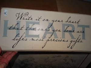 lot 2796 image: Let Thy Vineyard Be Fruitful by Martha Chael and Heart wall art