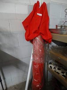 lot 2827 image: Red Patio Umbrella