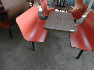 lot 3148 image: Red Seat Restaurant Booth