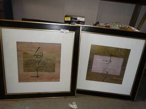 lot 3015 image: Lot of 2 Pieces of Wall Art