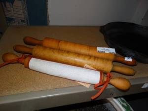 lot 3019 image: Lot of 3 Vintage Rolling Pins