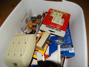 lot 3022 image: Lot of Home Goods-- Misc Plugs, Stain Marker, etc