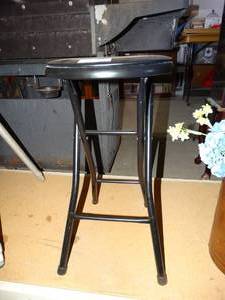 lot 3049 image: Folding Black Stool