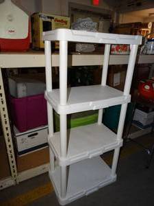 lot 3053 image: Plastic Storage Shelf