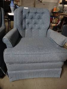 lot 3158 image: Blue Arm Chair