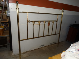lot 2974 image: Brass Colored Headboard