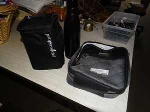 lot 2959 image: Lot of 2 Black Bags and Tumbler