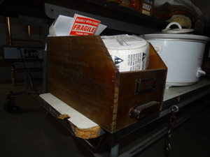 lot 2957 image: Antique Drawer with retail stickers