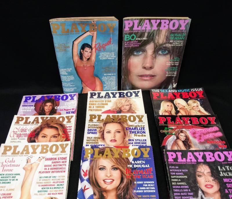 lot 9631 image: 11 Vintage Playboy Magazines