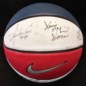 lot 102 image: Autographed Basketball Signed Wichita Shocker Legends  Dave Stallworth 65, Cleo Littleton 55, Xavier McDaniel 8796, Antoine Carr 83 & Cliff Levingston 84
