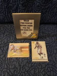 lot 9047 image: Minnisota Vikings Frame with a Randy Moss & Cris Carter Card
