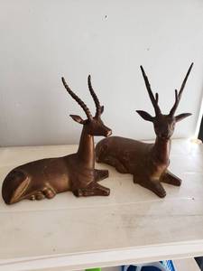 lot 9102 image: Giselle & Deer Metal Figurines
