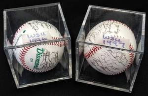 lot 5089 image: 1996 & 1997 Autographed Wichita State University Shocker Baseballs